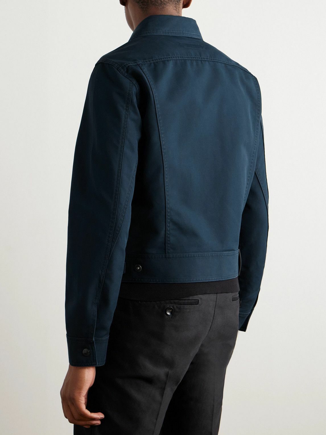 Tom Ford o1w1db10425 OBS003 Blouson Jacket in Blue Size US L / EU 52-54 / 3 - 4 Thumbnail