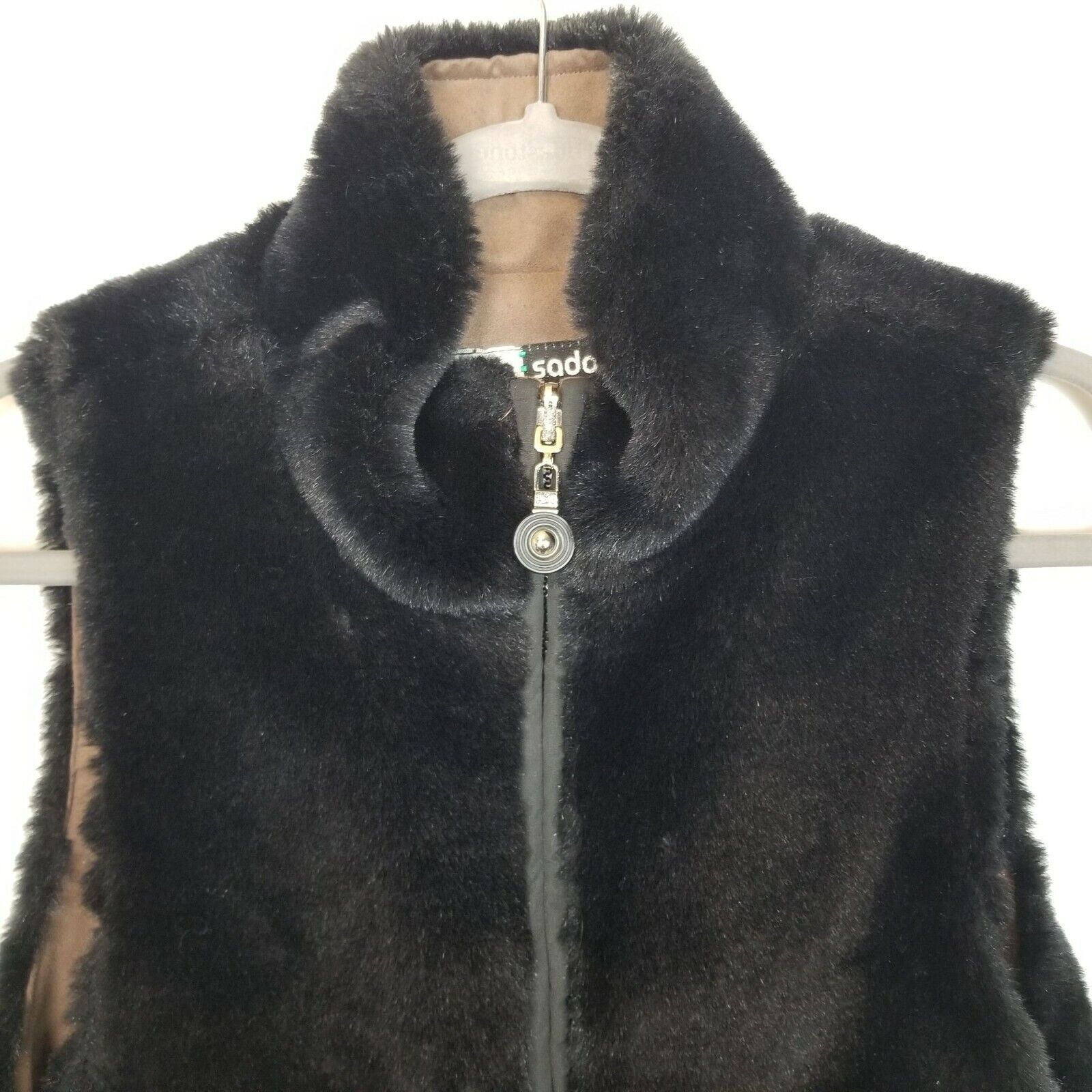 Vintage Jamie Sadock Womens Reversible Full Zip Faux Fur Vest Sz M Size M / US 6-8 / IT 42-44 - 3 Thumbnail