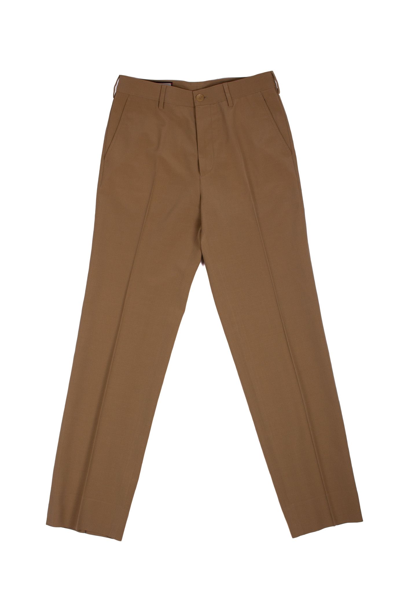 image of Gucci Tan Wool Straight Cut Pants, Men's (Size 30)