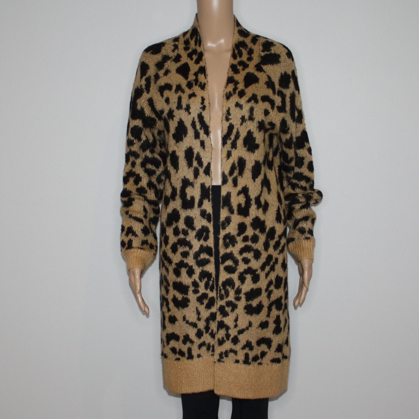 BP. Long Leopard Print Cardigan Open Front Duster Sweater size M Size M / US 6-8 / IT 42-44 - 7 Thumbnail