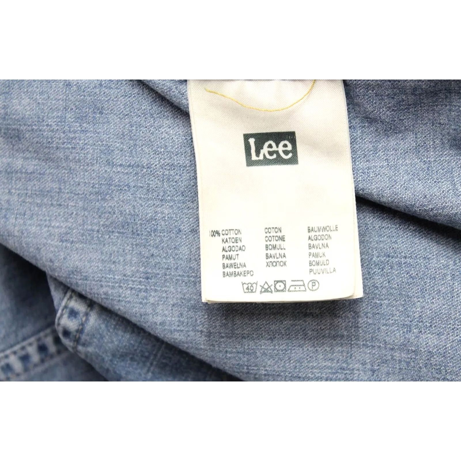 Lee Lee Western Shirt Men's MEDIUM Faded Blue Snap Buttons Shirt Size US M / EU 48-50 / 2 - 6 Thumbnail
