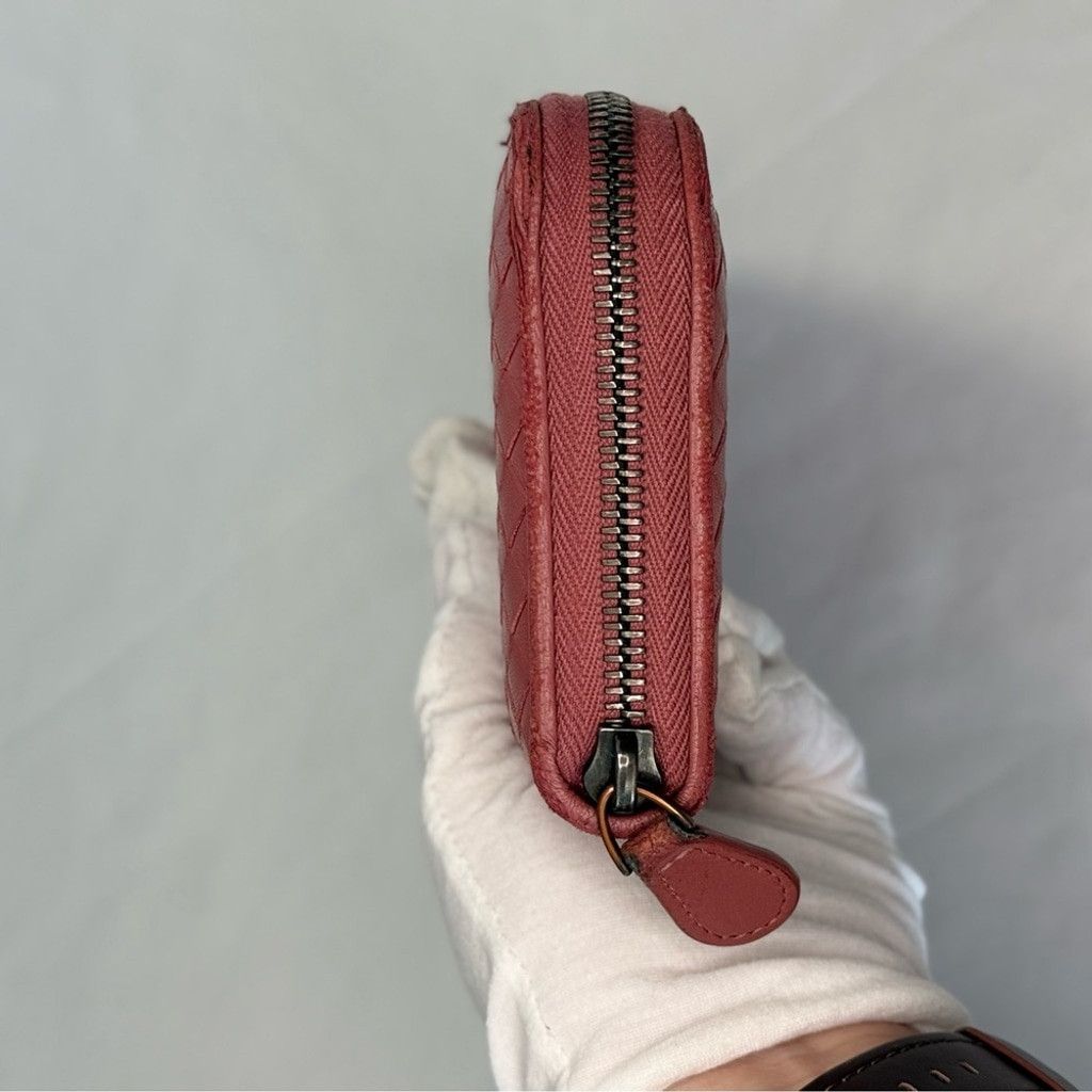 Bottega Veneta Rose Zip Around Wallet