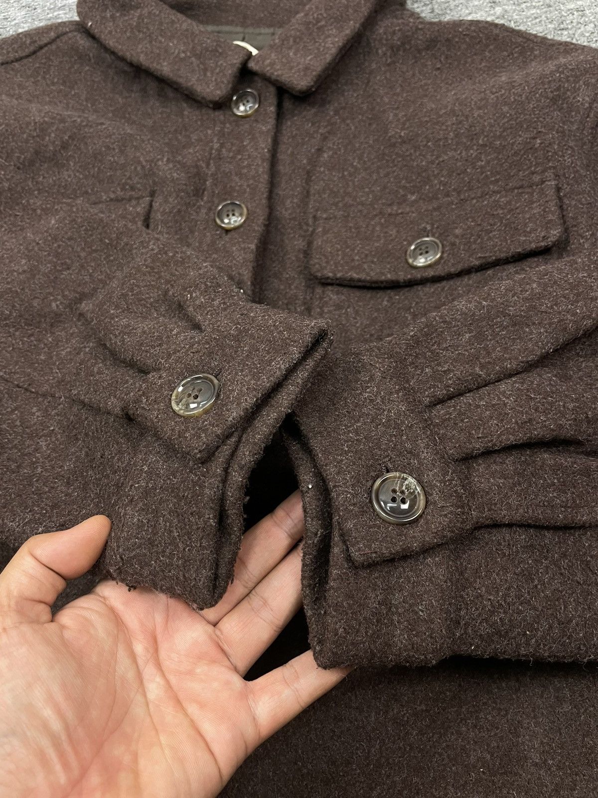 Japanese Brand Majestic Legon Brown Wool Shirt Double Pocket Jacket Size US M / EU 48-50 / 2 - 5 Thumbnail
