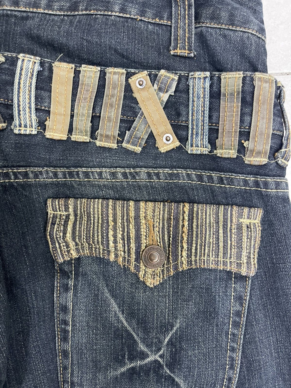 Japanese Brand RARE Dominate Handcrafted Denim - Double Waist Roman Numeral Size US 34 / EU 50 - 8 Thumbnail