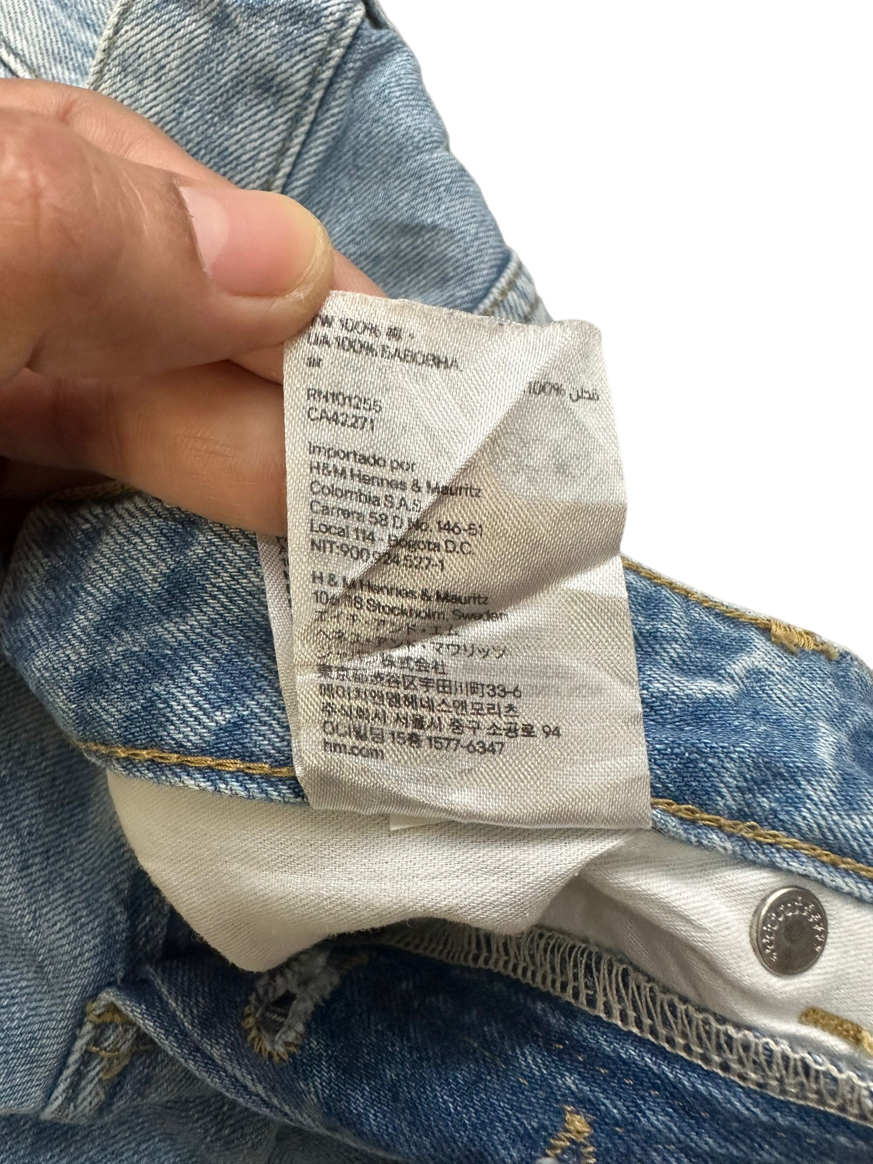 Japanese Brand TRASHED🔥 &DENIM DISTRESSED DENIM PANT SKINNY FIT #7927-190 Size US 27 - 9 Thumbnail