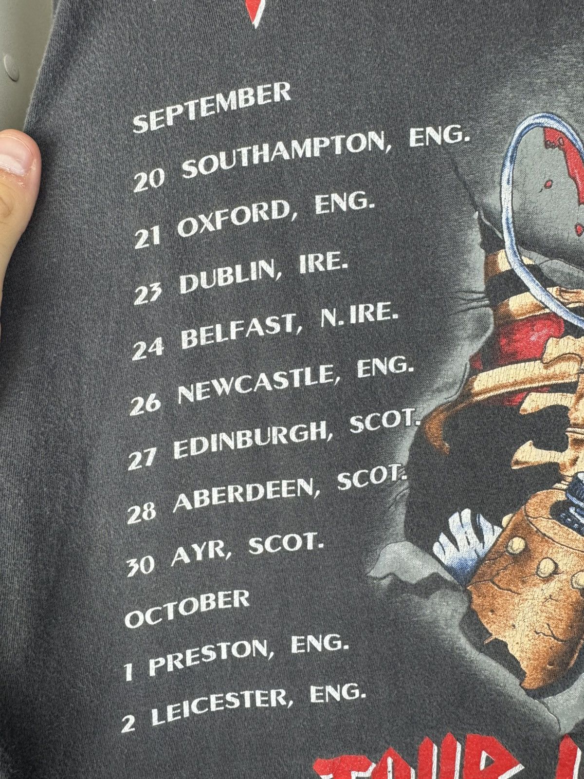 Band Tees Vintage Iron Maiden No Prayer On The Road Tour 1990 T-Shirt Size US L / EU 52-54 / 3 - 21 Thumbnail