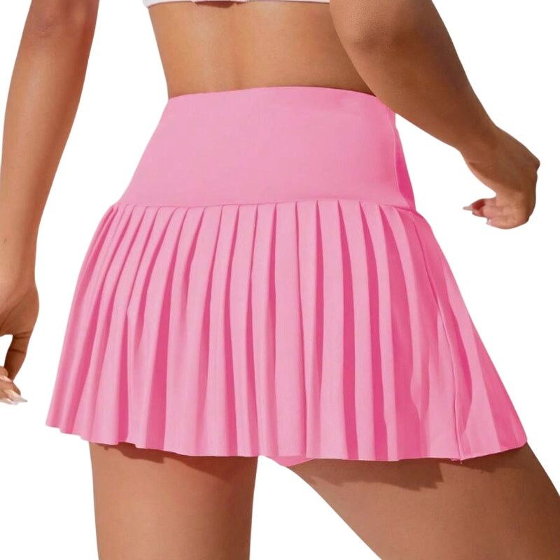 Shein Wide Waistband Pleated Hem Sports Skort in Pink, Size XS Size 26" / US 2 / IT 38 - 2 Thumbnail