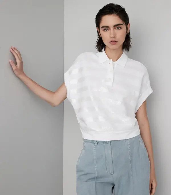 Brunello Cucinelli o1la1rc1a0425 Tank Top in White Size XL / US 12-14 / IT 48-50 - 1 Thumbnail