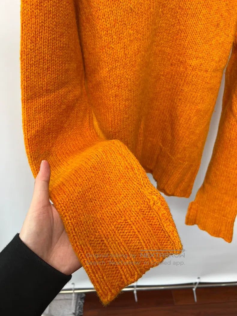 Dries Van Noten DRIES VAN NOTEN Chunky Knit Orange Wool Sweater Size US L / EU 52-54 / 3 - 4 Thumbnail