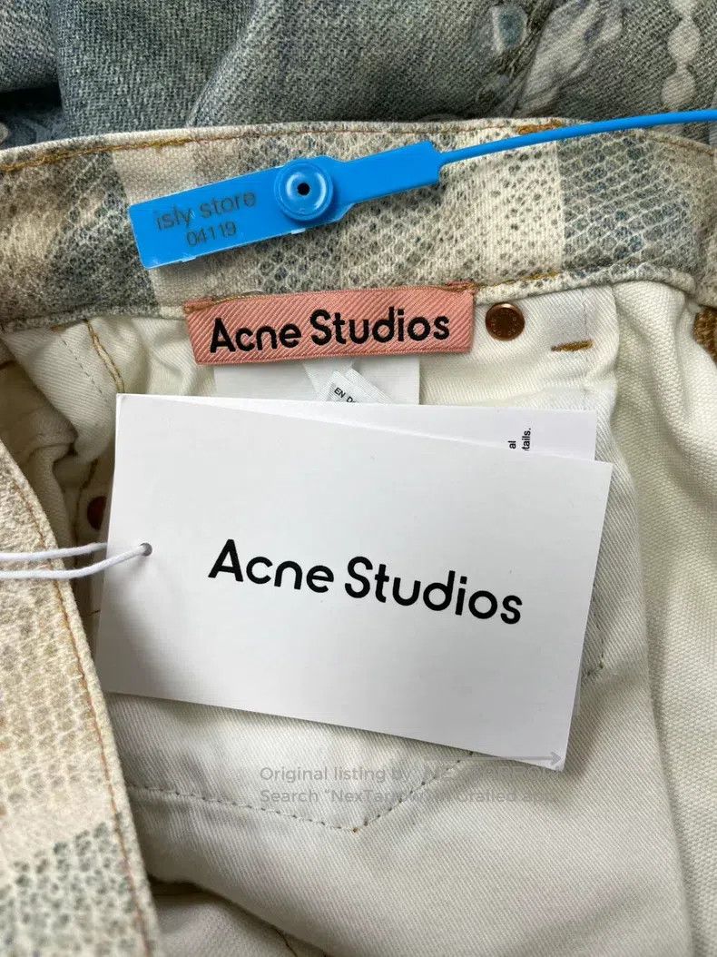 Acne Studios Acne Studios Lace Pearl Chain 3D Printed Loose Curved Knif Size US 26 / EU 42 - 4 Thumbnail