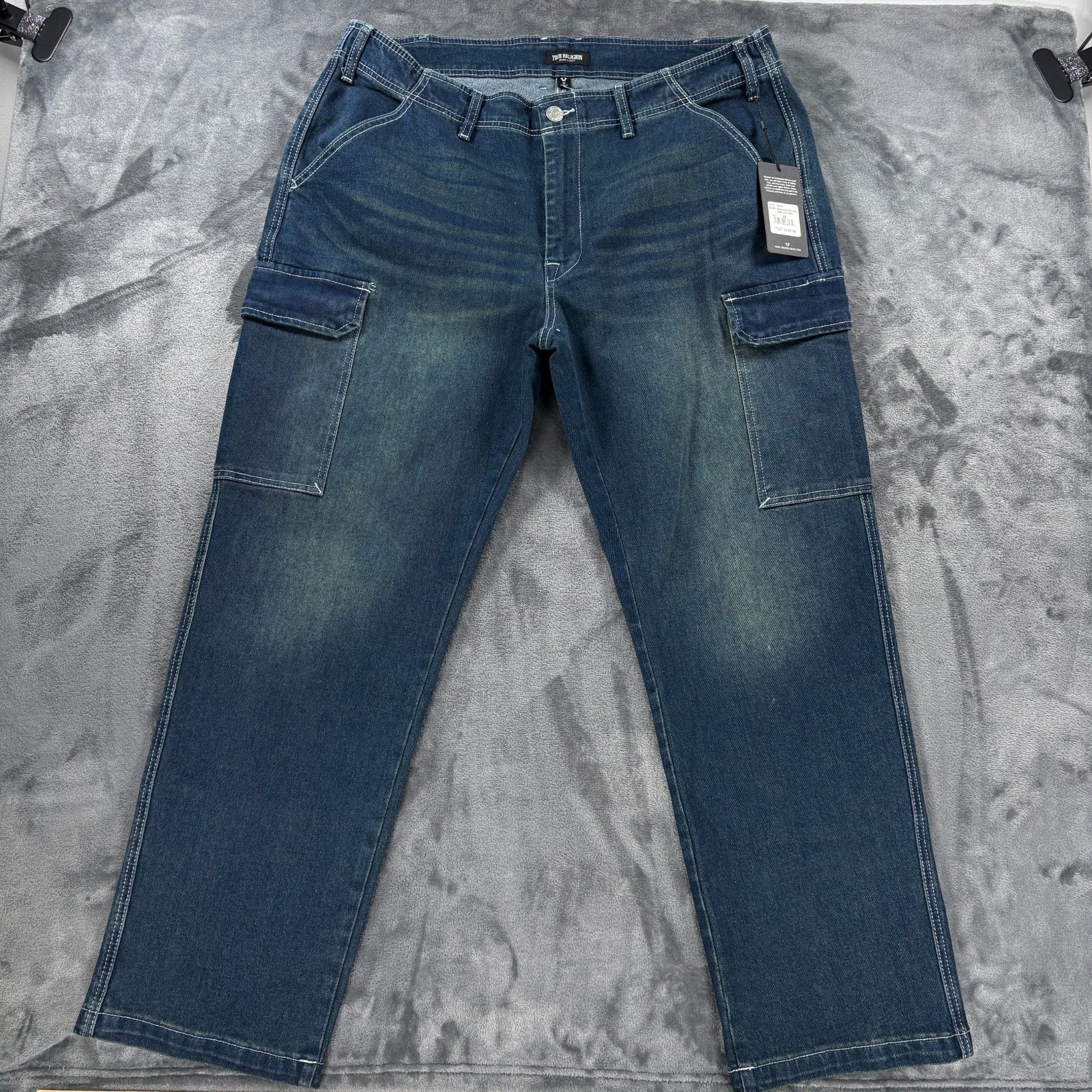 True Religion True Religion Denim Cargo Pants Mens 36X32 Medium Amber Nigh Size US 36 / EU 52 - 2 Thumbnail