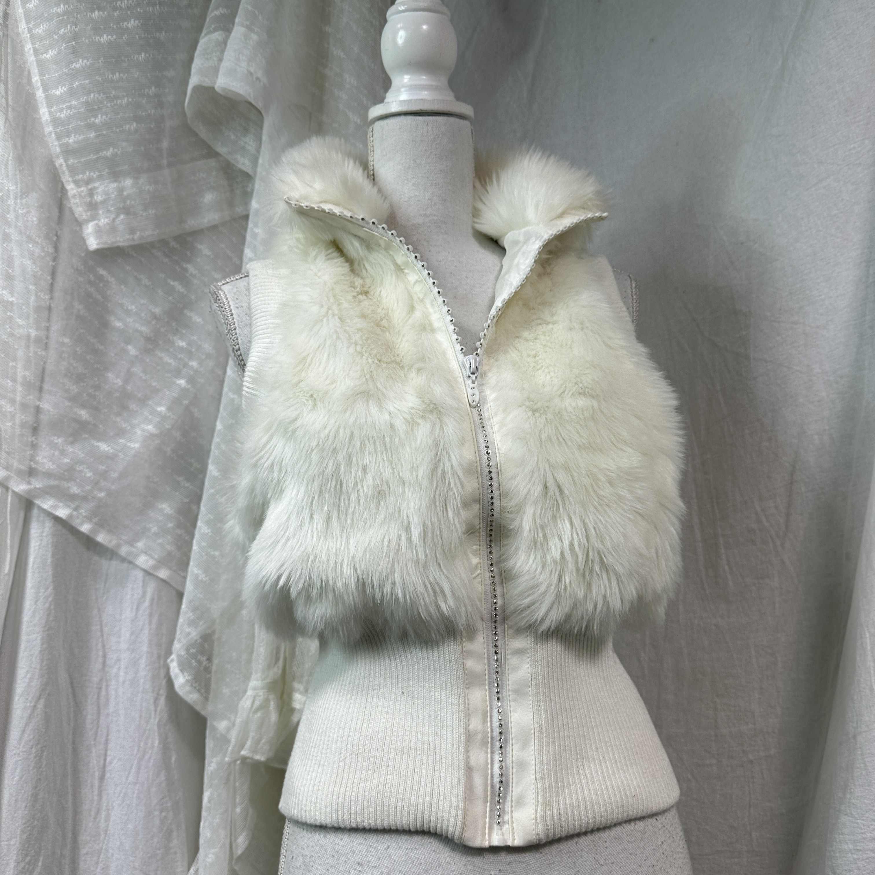 Vintage Vintage Avant Garde Outwear Faux Fur Fitted Vest Y2K Size S / US 4 / IT 40 - 6 Thumbnail