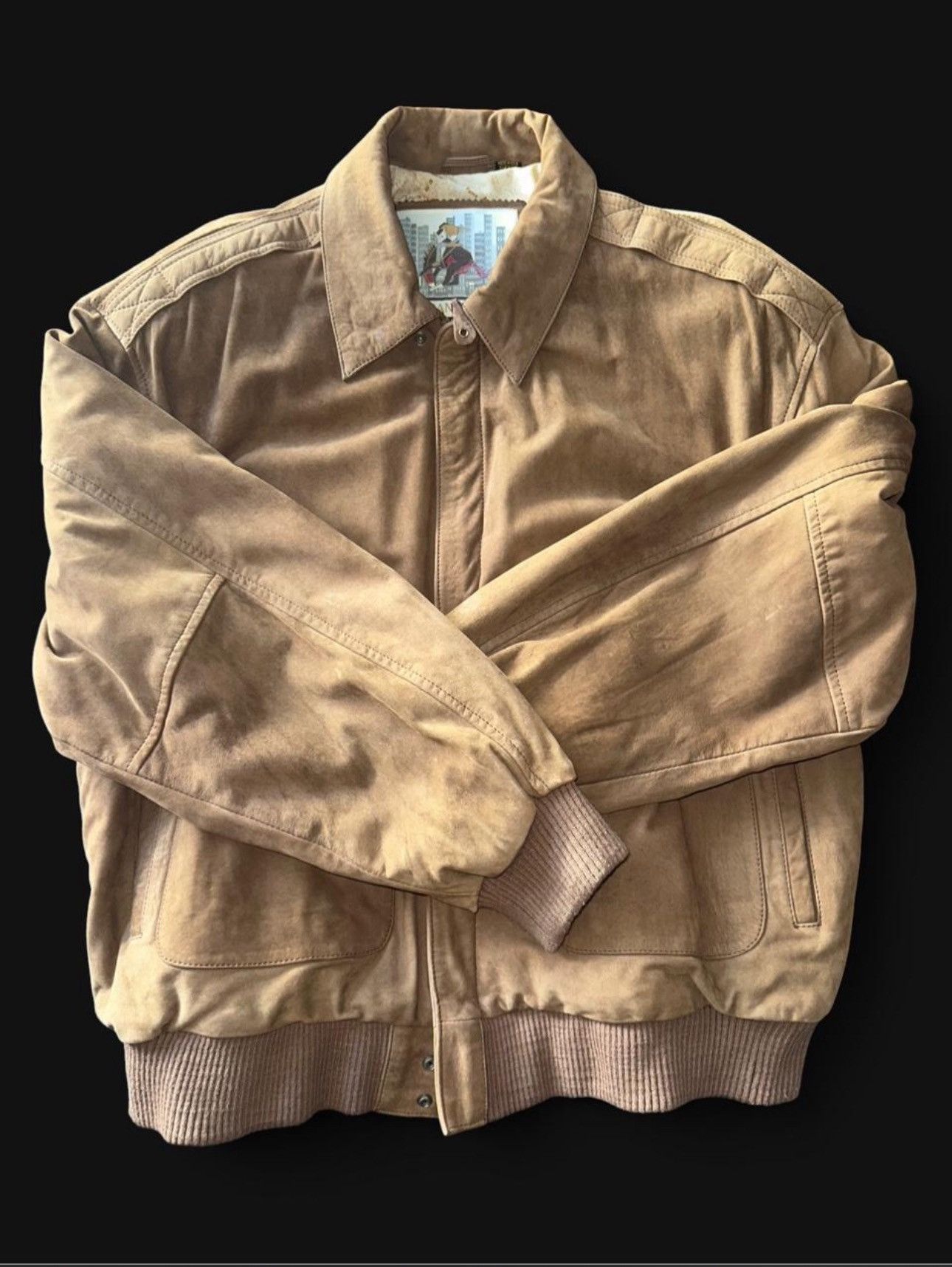 Other Urban Cowboy Vintage Brown Leather Bomber Jacket Size US L / EU 52-54 / 3 - 3 Thumbnail