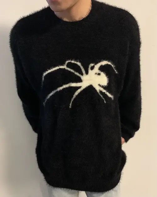 Japanese Brand Retro punk super soft spider premium mohair sweater jumper Size US L / EU 52-54 / 3 - 3 Thumbnail