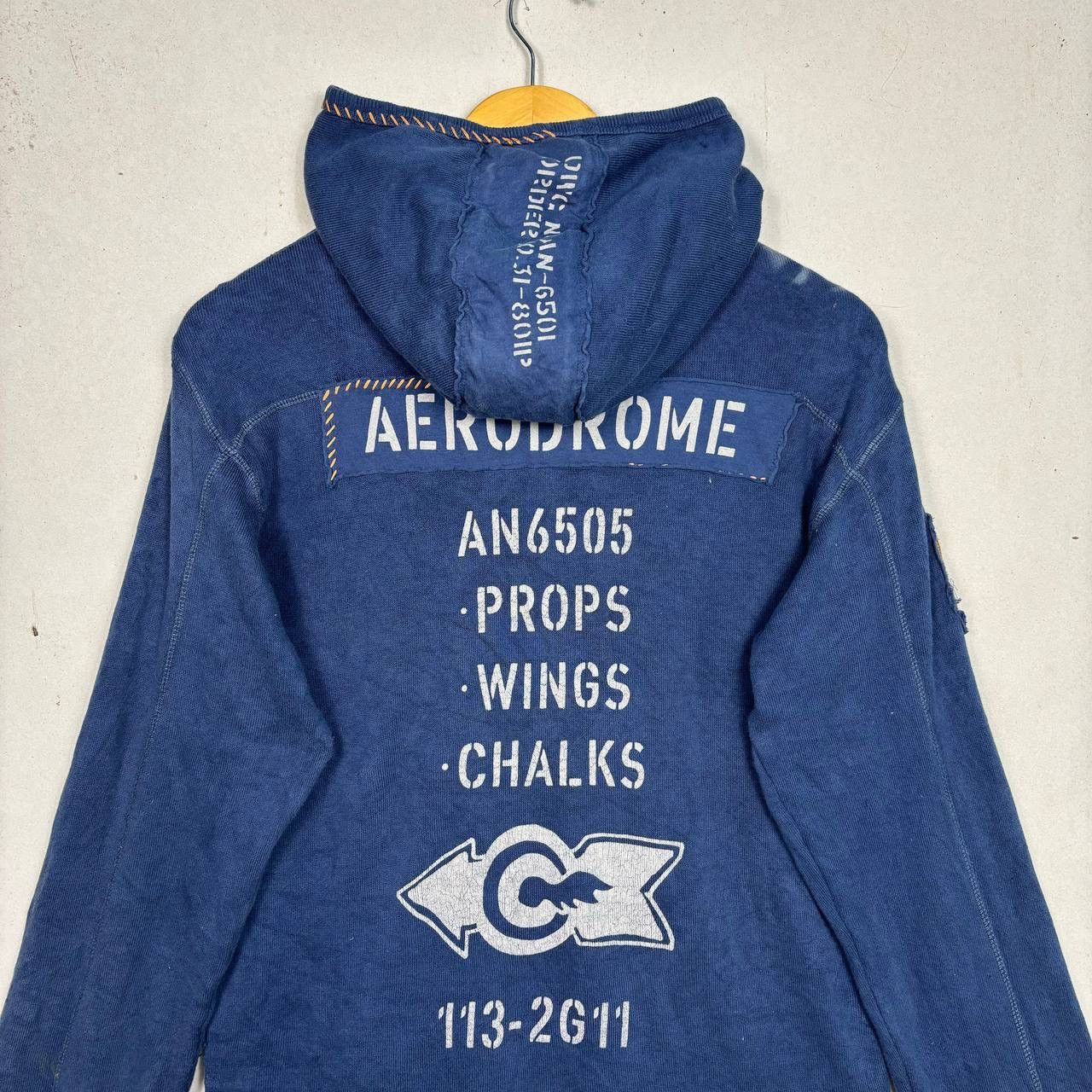 Avirex Thrashed Avirex Aerodrome Hoodie Military ERD Grunge Size US M / EU 48-50 / 2 - 4 Thumbnail