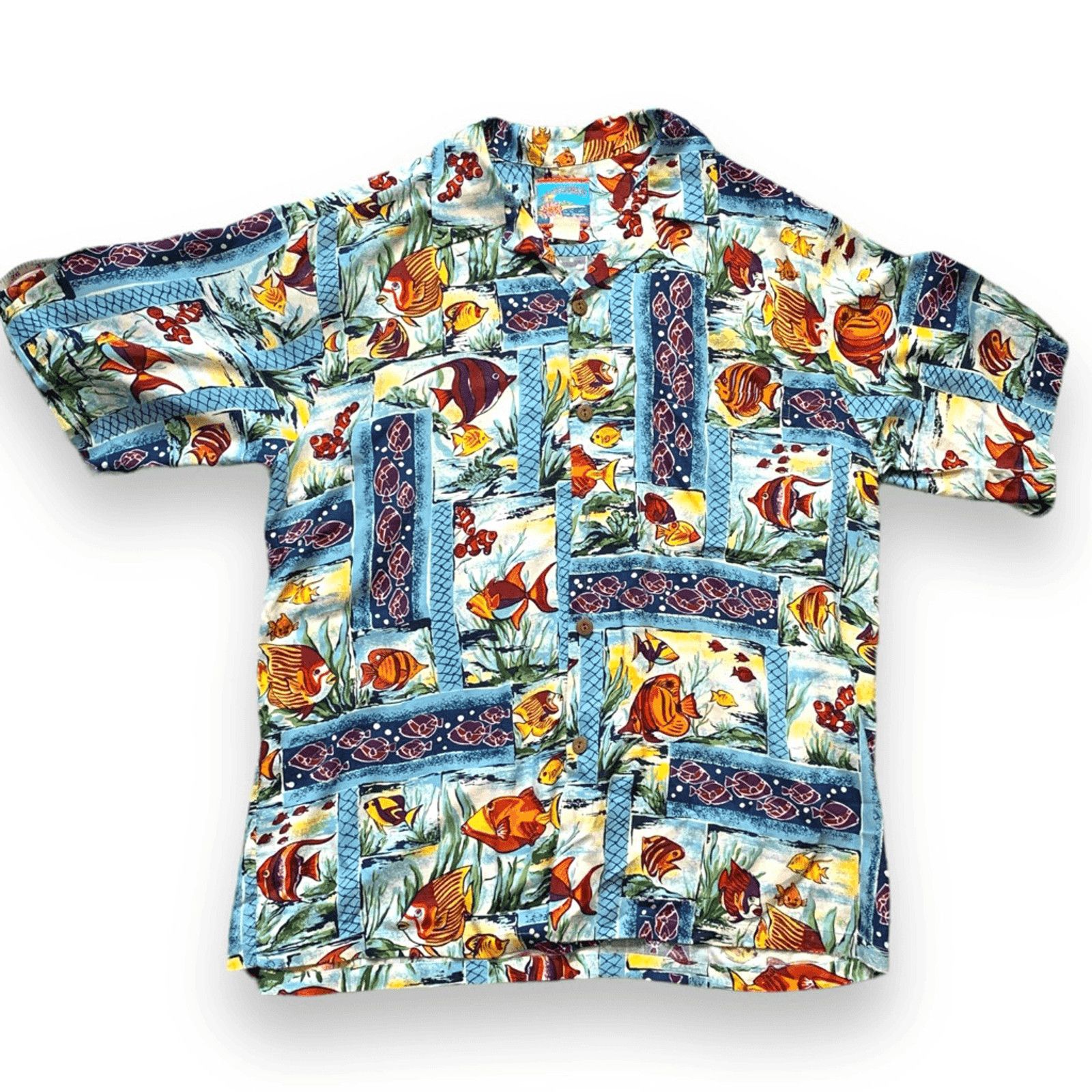 Vintage Vintage 90s Joe Kealoha Hawaiian Shirt Tropical Fish Print Size US L / EU 52-54 / 3 - 2 Thumbnail