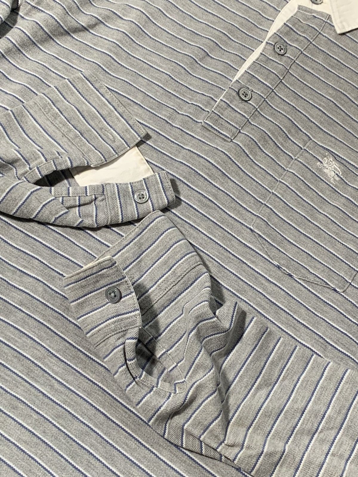 Burberry Burberry stripe polo longsleeve tee Size L / US 10 / IT 46 - 3 Thumbnail