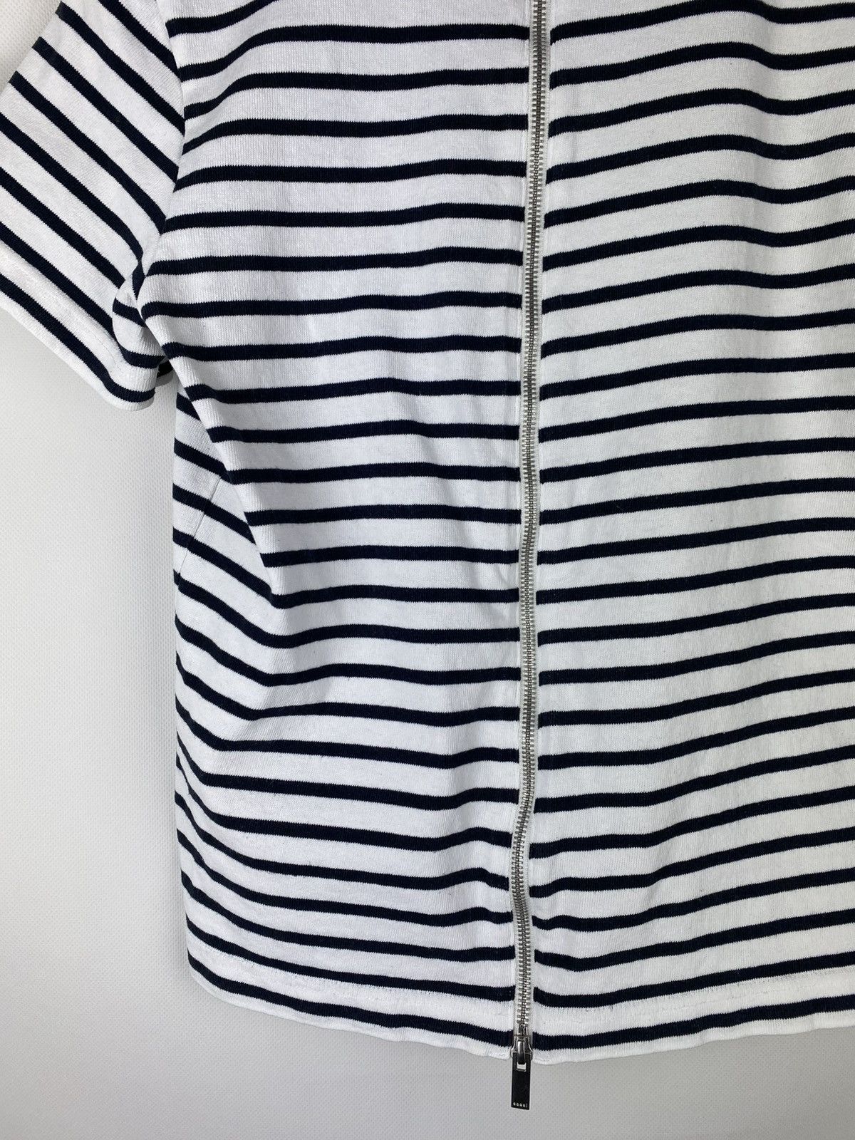 Japanese Brand × Sacai Sacai ladies striped back zip chest pocket t shirt size 3 Size L / US 10 / IT 46 - 18 Thumbnail