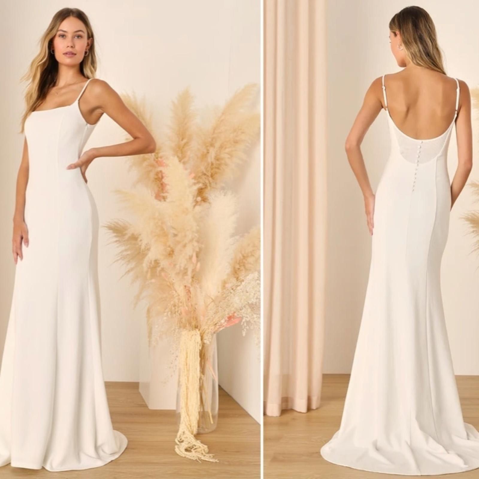 Lulus LULUS Bridal Wedding Elegant Sophisticated Chic Mermaid Gown Size S / US 4 / IT 40 - 1 Thumbnail