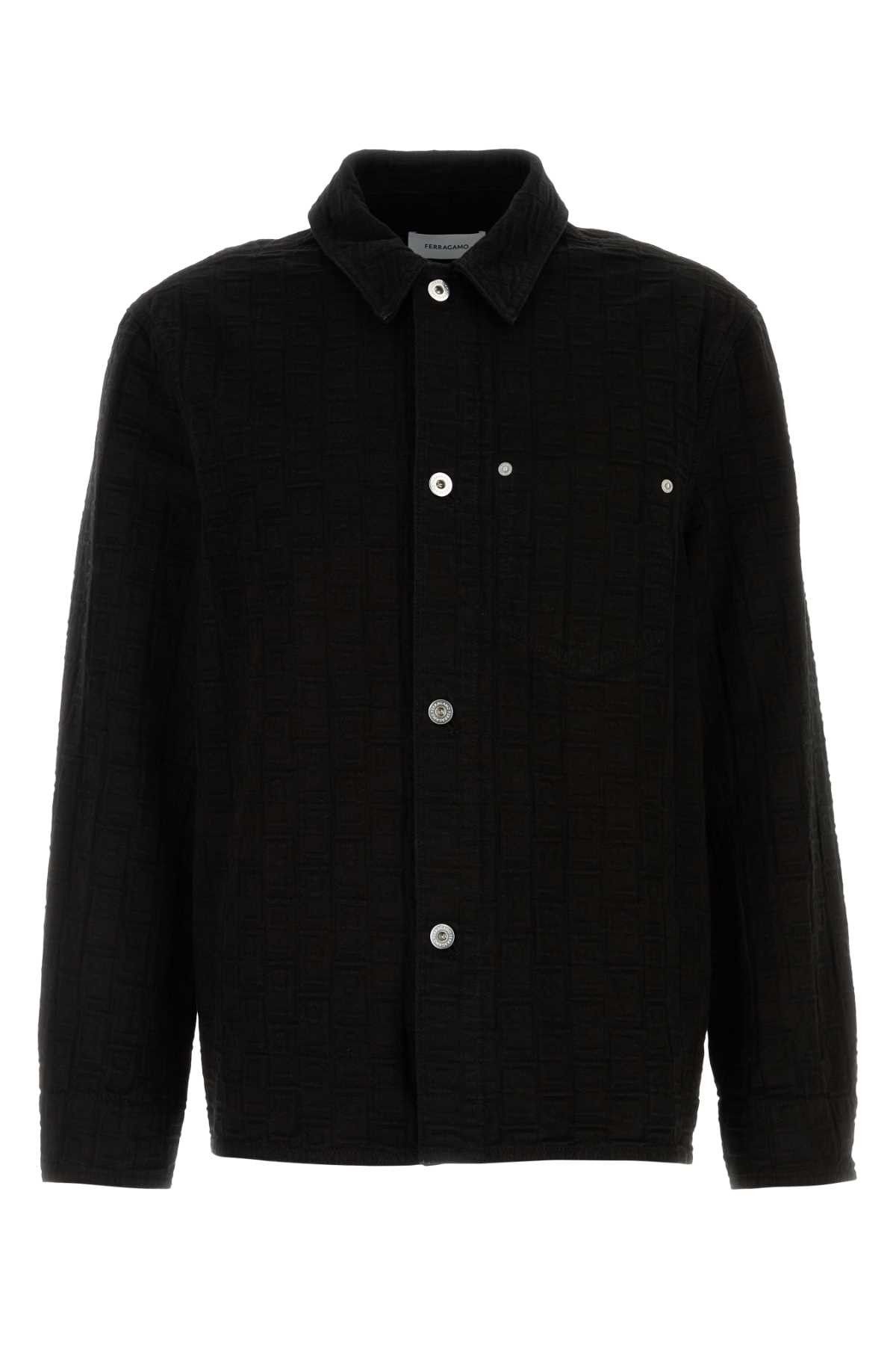 Salvatore Ferragamo Black Denim Shirt Size US S / EU 44-46 / 1 - 1 Thumbnail