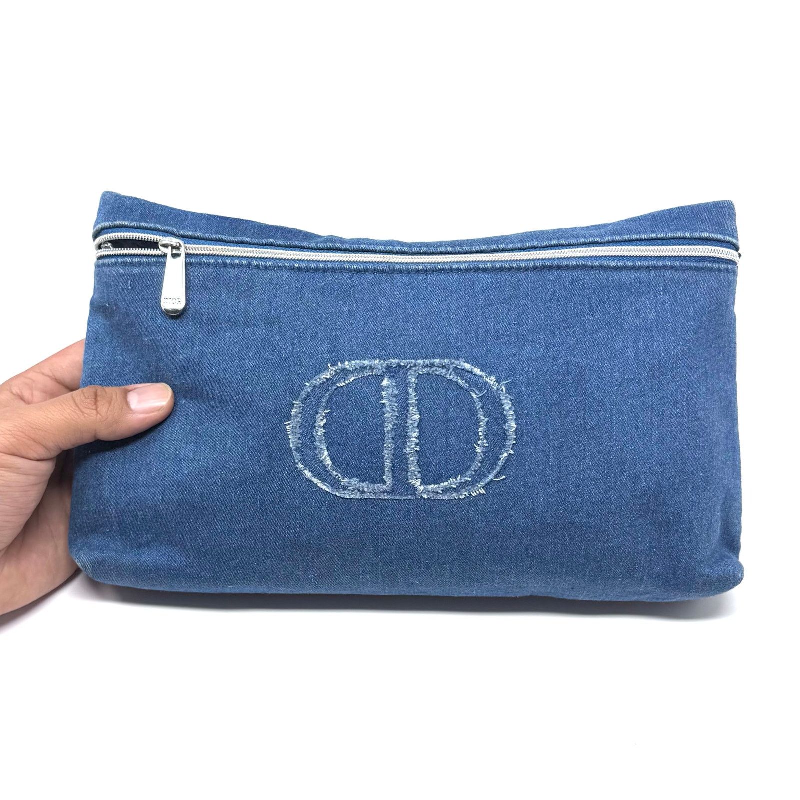 Dior Dior Denim Zipper Pouch Size ONE SIZE - 8 Thumbnail