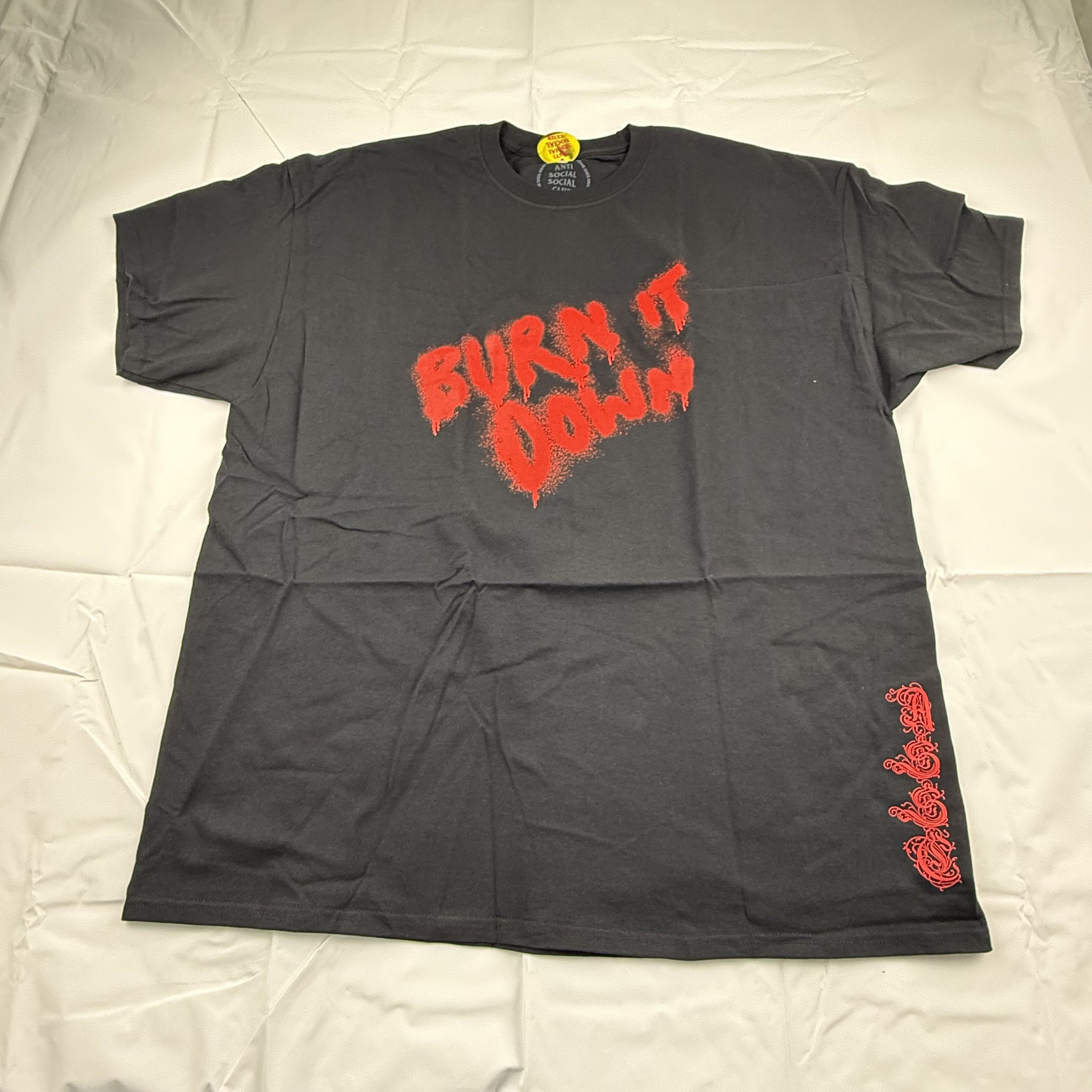 Anti Social Social Club Anti Social Social Club Burn It Down Drip T-Shirt Mens 2XL Size US XXL / EU 58 / 5 - 2 Thumbnail