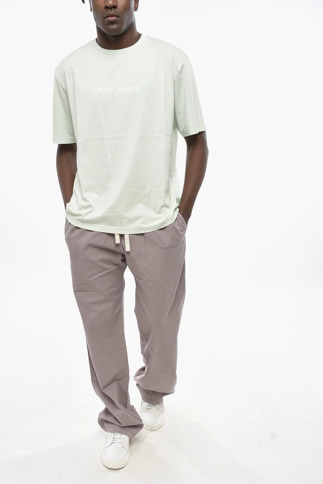 Palm Angels og1mm0226 Slim Fit Cotton T-Shirt in White Size US XXL / EU 58 / 5 - 3 Thumbnail