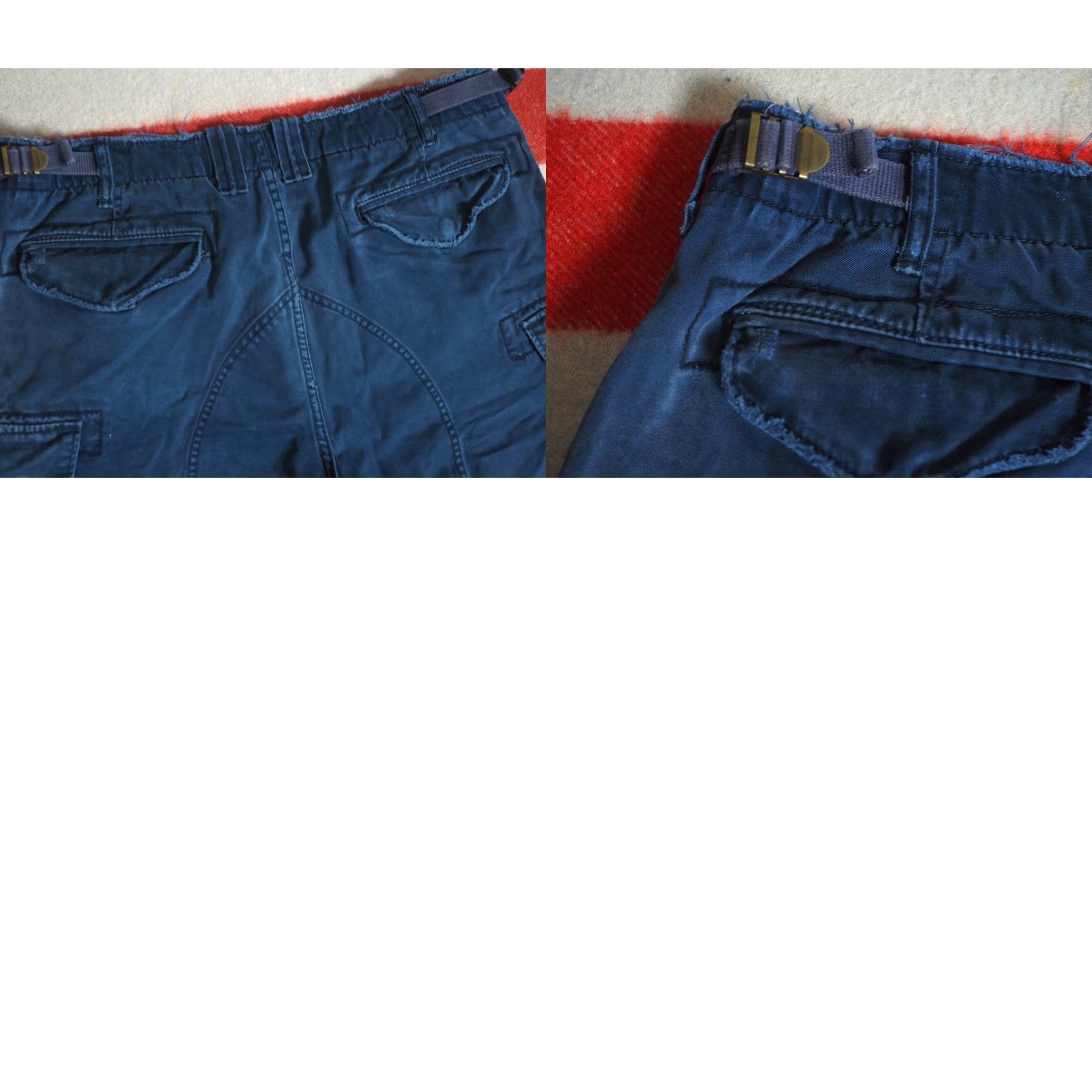 Polo Ralph Lauren VTG 90s Polo Ralph Lauren Type 1 Military Faded Blue 36W Distress Cargo Shorts Polo Ralph Lauren Shirt Adult 36 Blue 1990s Mens Size US M / EU 48-50 / 2 - 9 Thumbnail
