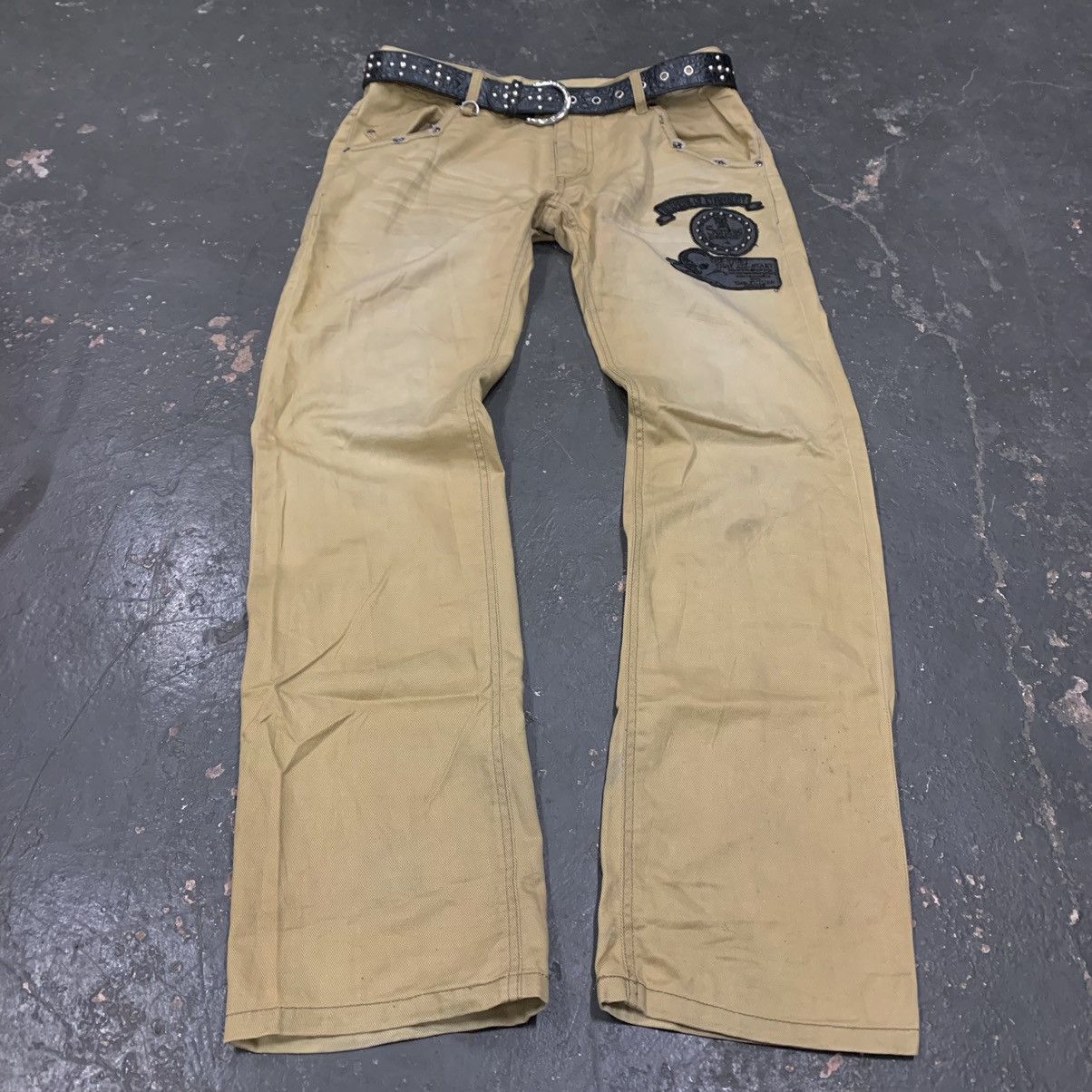 semanticdesign semantic design chain pocket skull patch bootcut pants Size US 33 - 1 Thumbnail