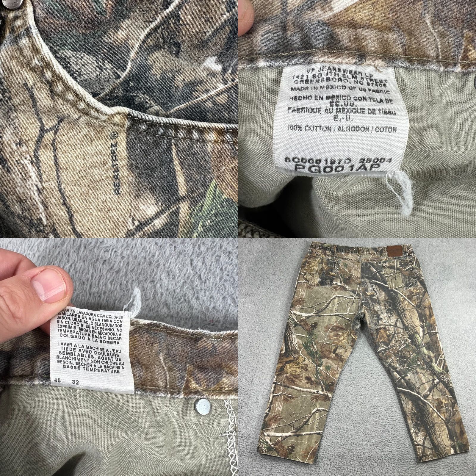 Wrangler VINTAGE Wrangler Mens Jeans 42x26 Camo Denim Hunting Outdoor Pants Realtree ProGear Size US 42 / EU 58 - 8 Thumbnail