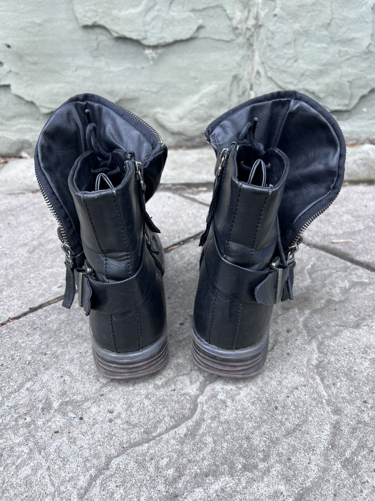 Japanese Brand Studded Hidden Pocket Zip Avant Garde A.S.98 Style Boots Size US 9 / IT 39 - 5 Thumbnail