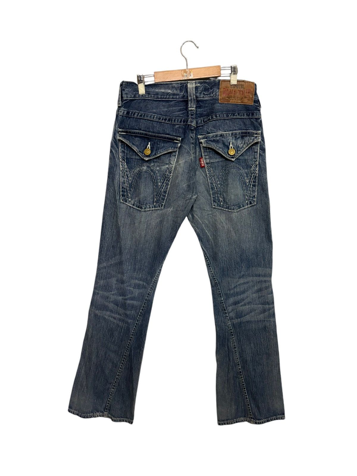 Edwin × If Six Was Nine × Japanese Brand Vintage Edwin Blue Trip Flare Jeans Size US 32 / EU 48 - 7 Thumbnail