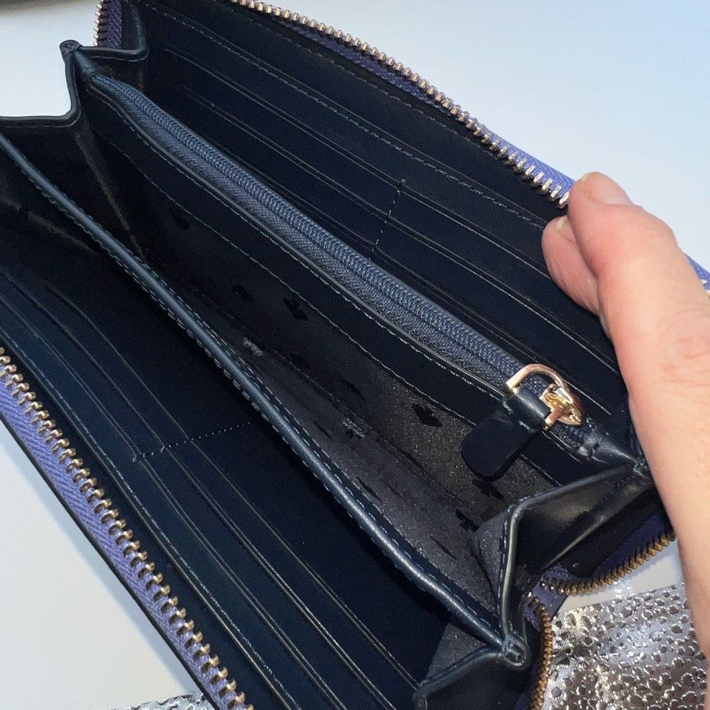 Kate Spade Kate Spade Large Adel Tote Bag and Long Wallet Set in Nightcap Purple Ombré Size ONE SIZE - 8 Thumbnail