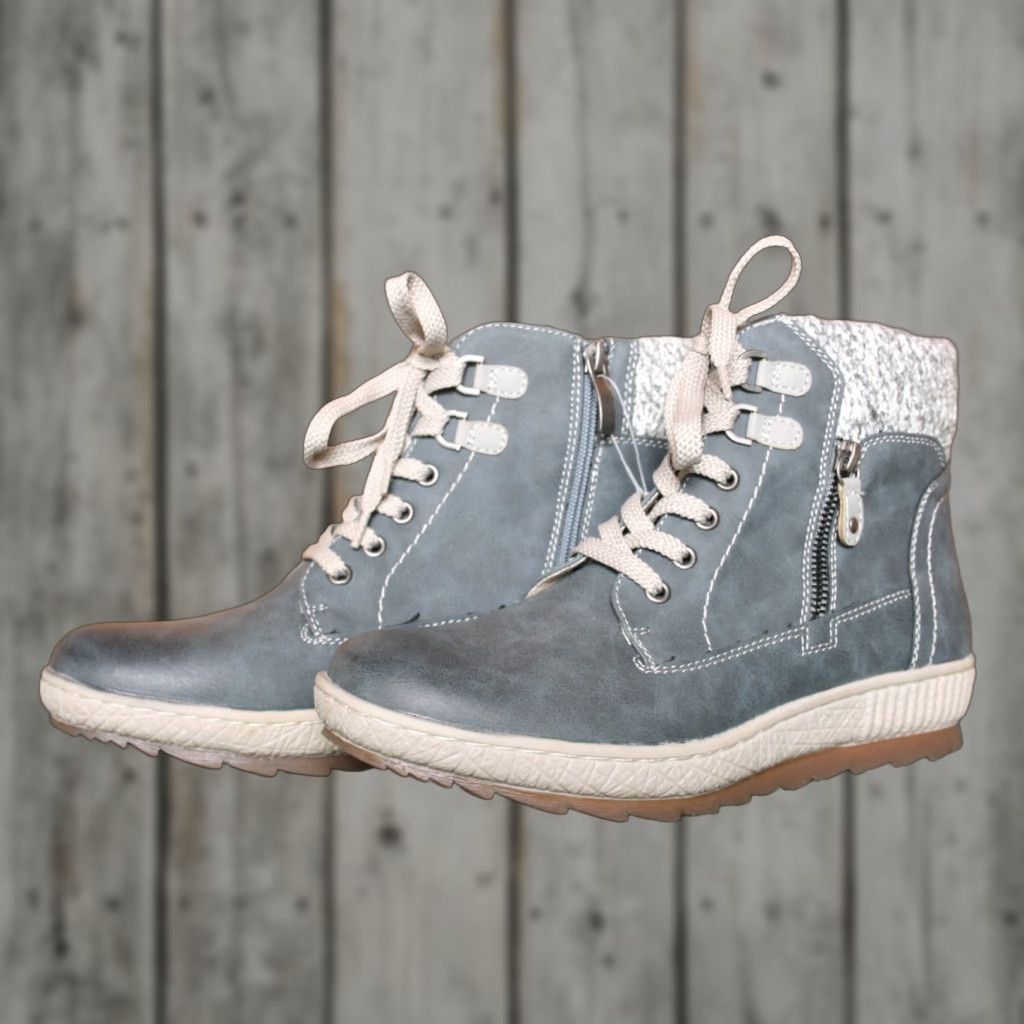 Spring Step Karlene Bootie Women EU 41 US 10.5 Gray Water Resistant Fleece Lined Ankle Boots