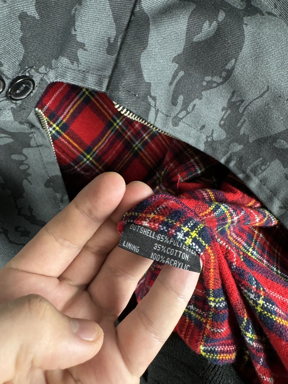 Knightsbridge Knightsbridge Heavy England Style Bomber Jacket Tartan Lined Size US S / EU 44-46 / 1 - 12 Thumbnail