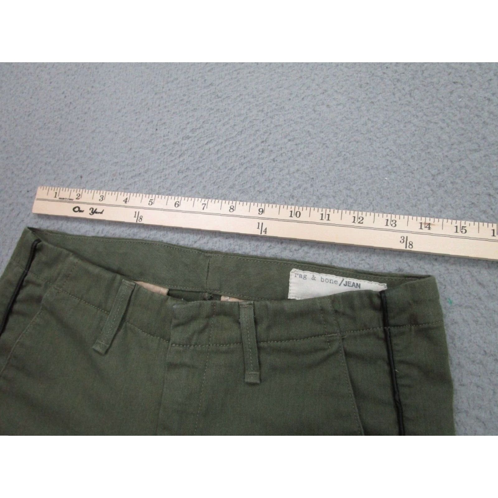 Rag & Bone Rag & Bone Pants Womens 25 Green Army Military Chino Skinny Mid-rise Military Theme Womens 25 Waist 28in Cotton Twill Regular Inseam 28in Size 42" / US 20 - 6 Thumbnail