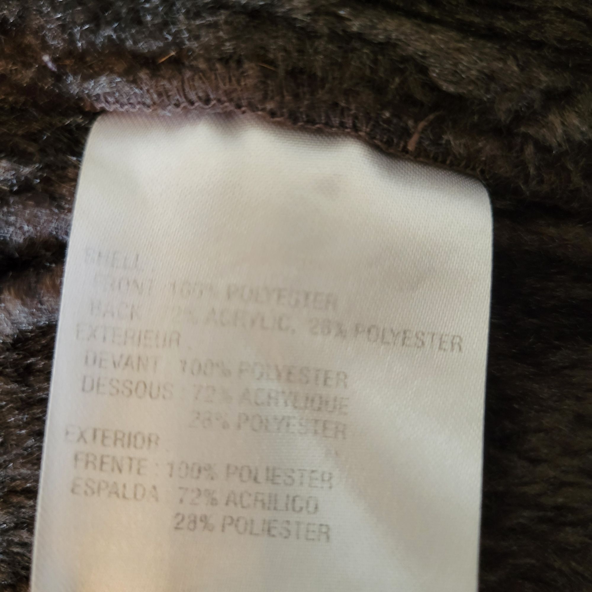 Vintage Liz Claiborne 3X Hooded Faux Fur Lined Brown Moleskin Ranche Size 3XL / US 20-22 - 5 Thumbnail
