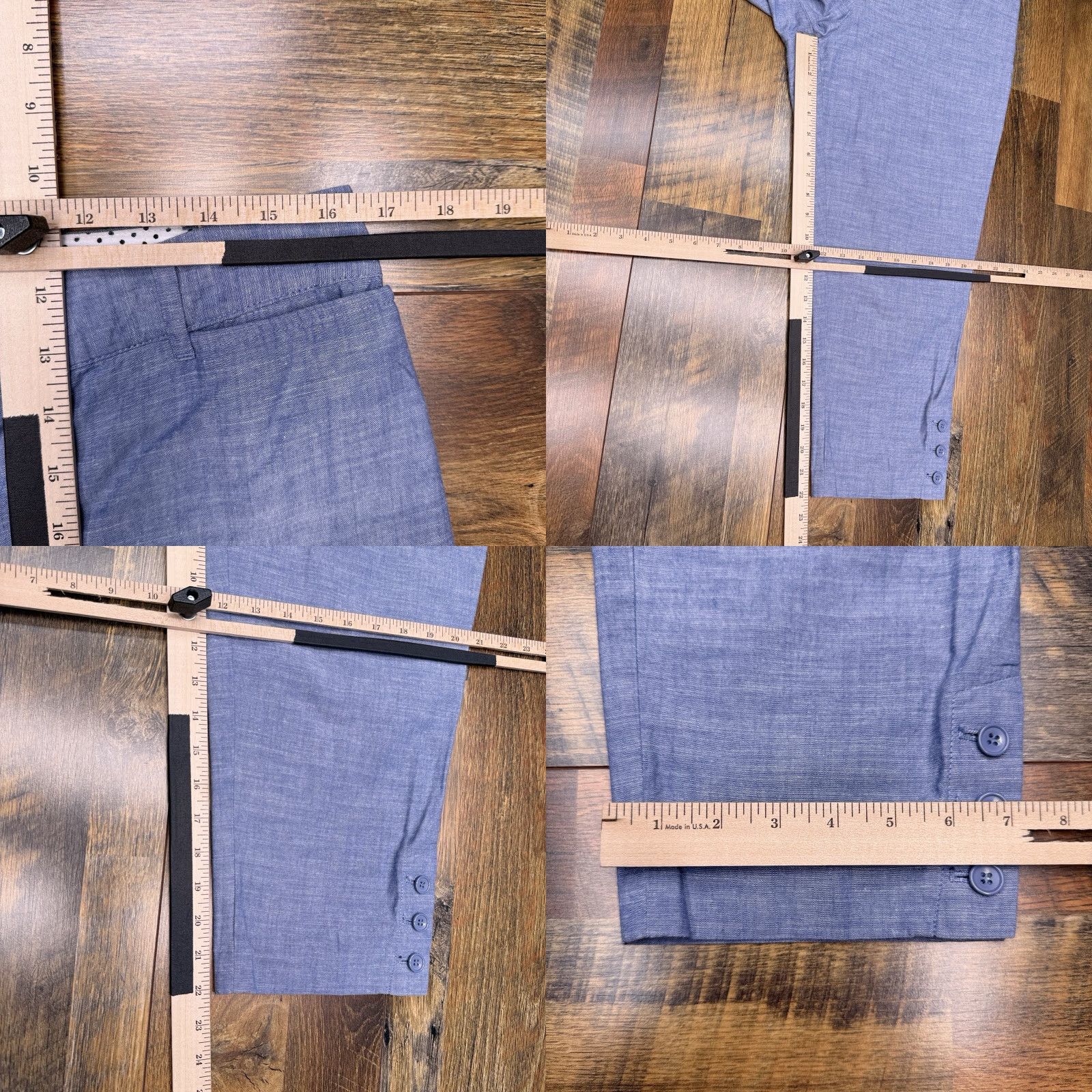 Talbots Talbots Perfect Crop Pants 12P Petite Blue High Rise Cropped Pants City Preppy Womens Girls Size 34" / US 12 / IT 48 - 8 Thumbnail