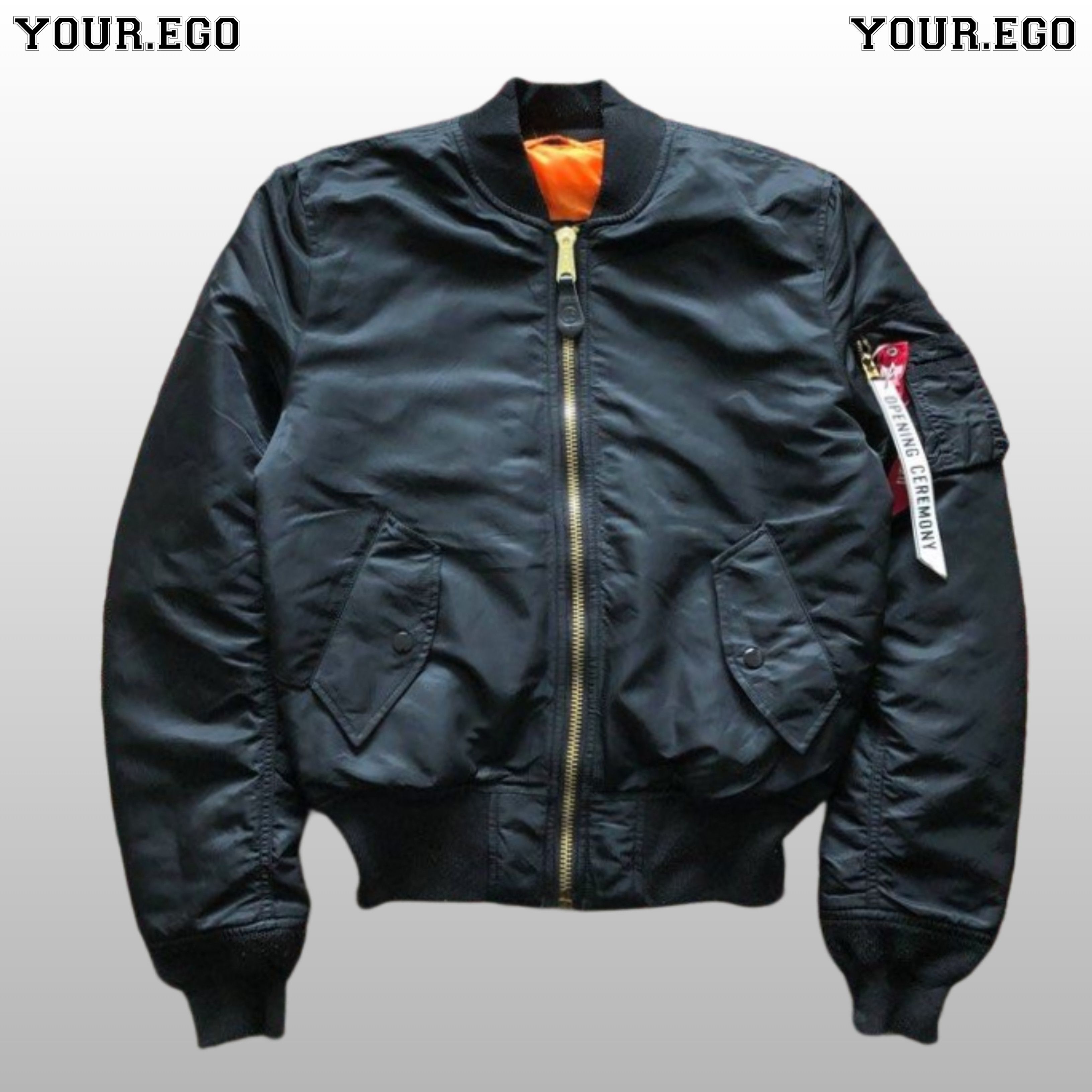 VETEMENTS ブラック MA-1ジャケット M VETEMENTS ALPHA Double Zip Bomber Jacket (MA-1)