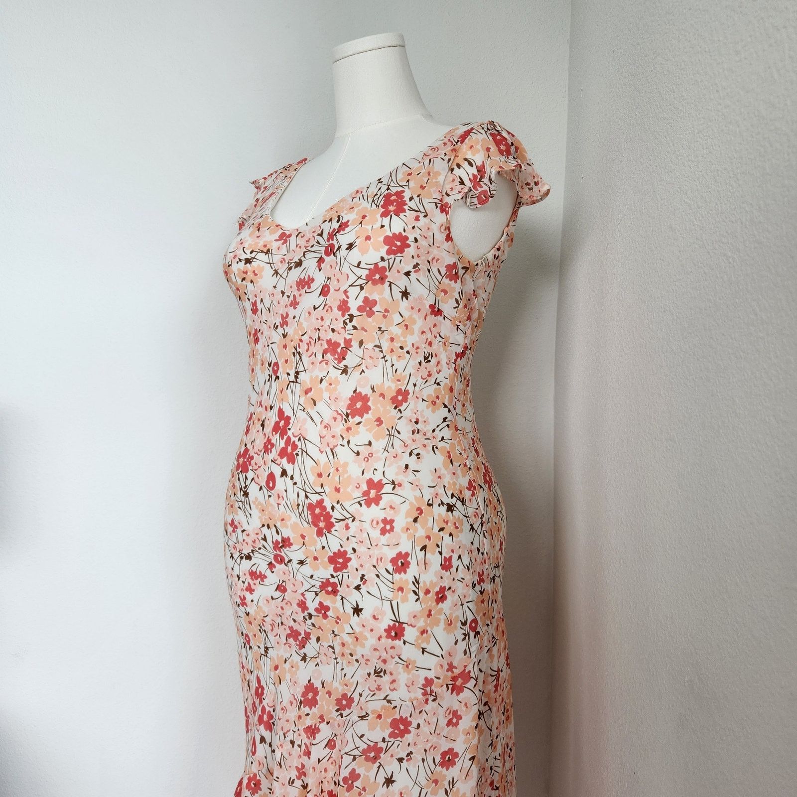 Vintage Vintage Y2K White Pink Floral Asymmetrical Fairy Dress M Size M / US 6-8 / IT 42-44 - 3 Thumbnail