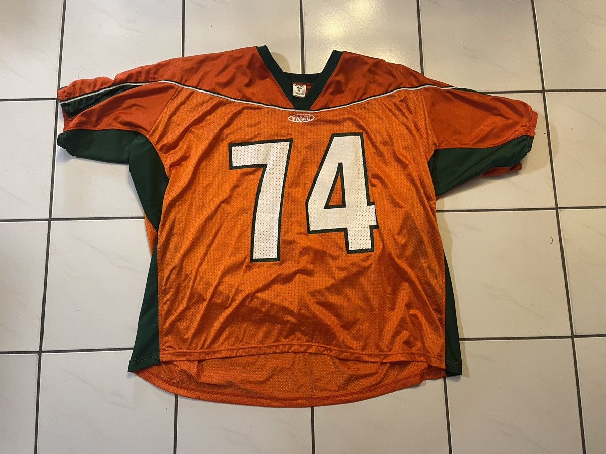 Vintage Vintage Famu Rattlers Florida Am Football Jersey Rare #74 Size US XXL / EU 58 / 5 - 1 Thumbnail