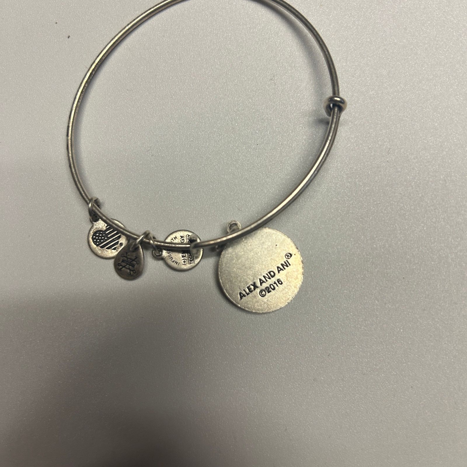 Other Alex and Ani Silver-Tone Bangle Bracelet 2016 Initial C "C" Size ONE SIZE - 5 Thumbnail