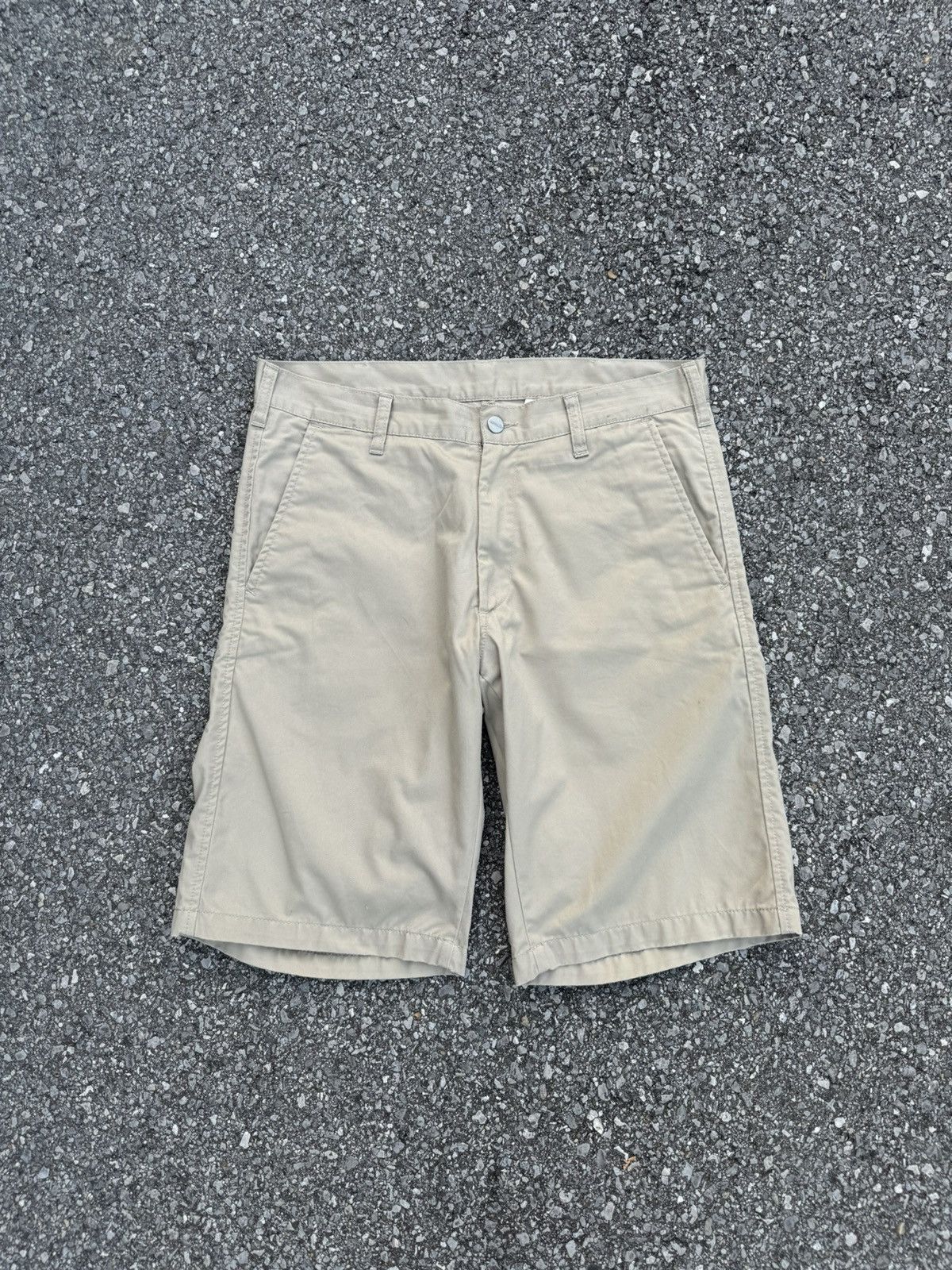 Carhartt × Vintage Carhartt shorts jorts beige vintage logo rap skate y2k Size US 31 - 4 Thumbnail