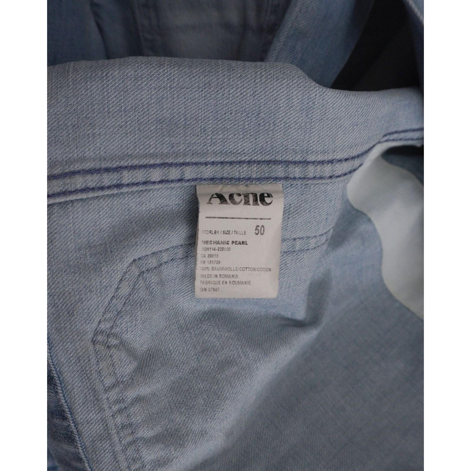 Acne Studios Acne studios fw11 mechanic pearl light blue denim jacket Size US M / EU 48-50 / 2 - 8 Thumbnail