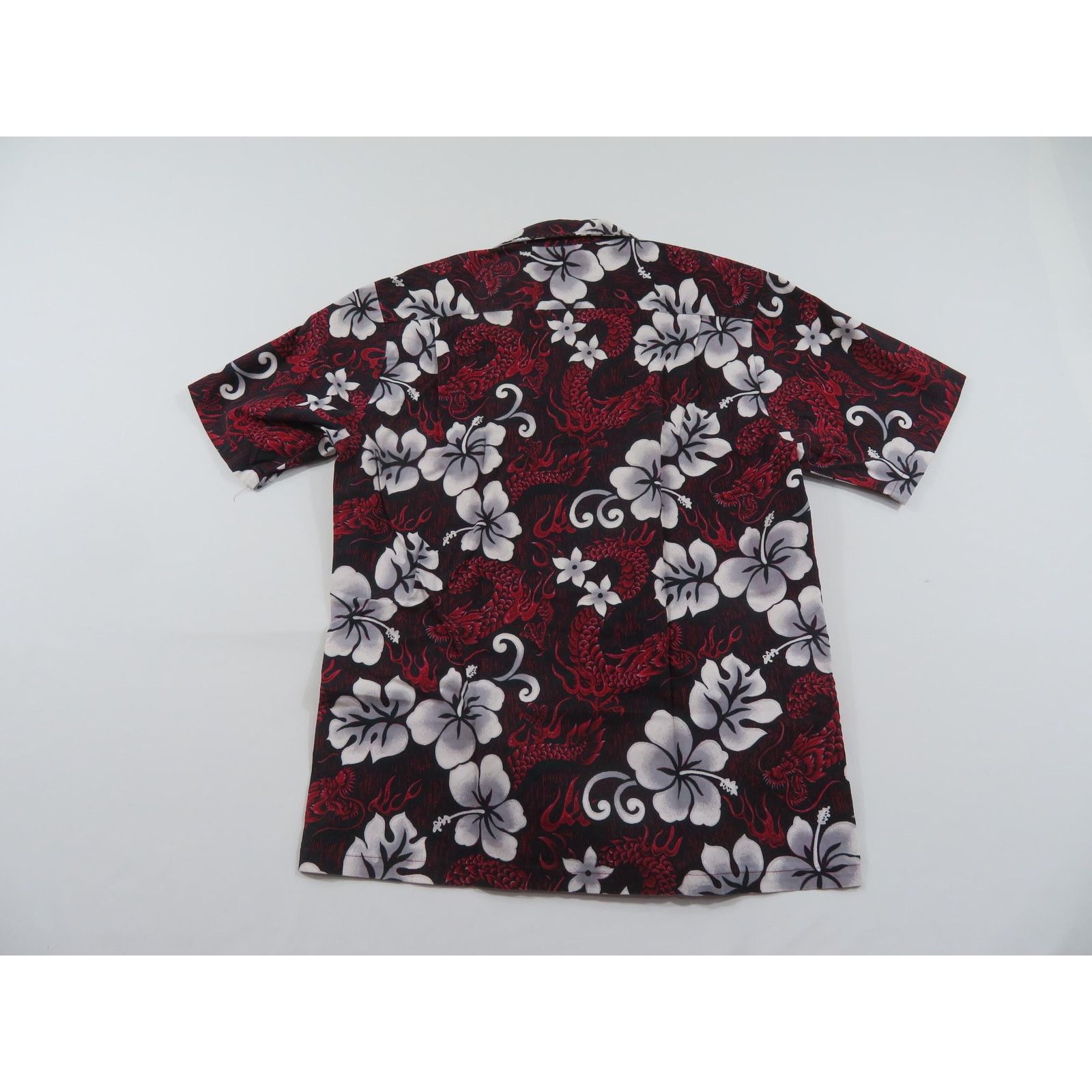 Other Hawaii Hawaiian Shirt Hibiscus Dragon Black Red, M-L? 1990s Size US M / EU 48-50 / 2 - 2 Thumbnail