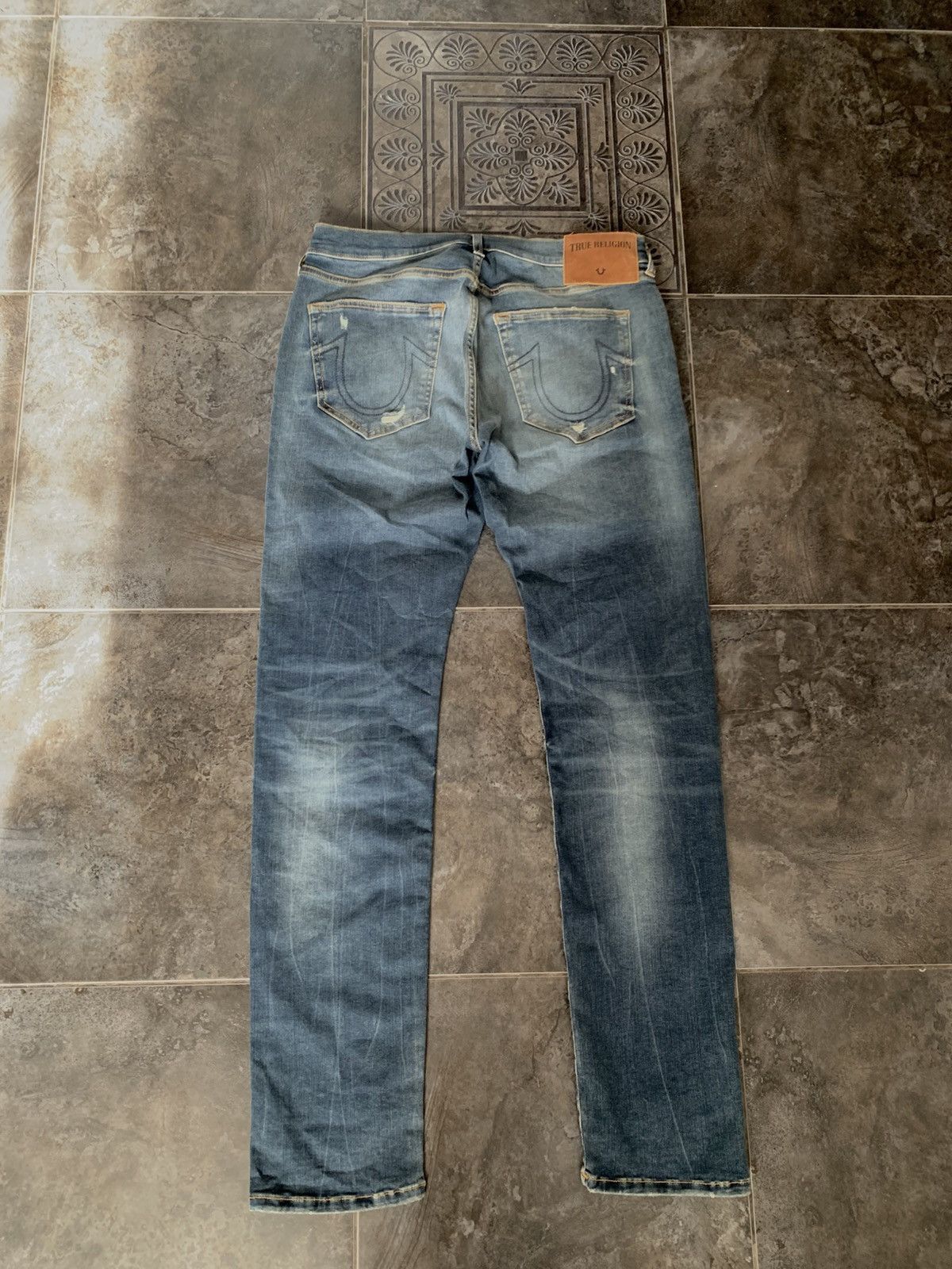 Japanese Brand × True Religion × Vintage 🔥 True Religion Rocco Relaxed Skinny Pants Jeans Y2K Logo Size US 33 - 11 Thumbnail