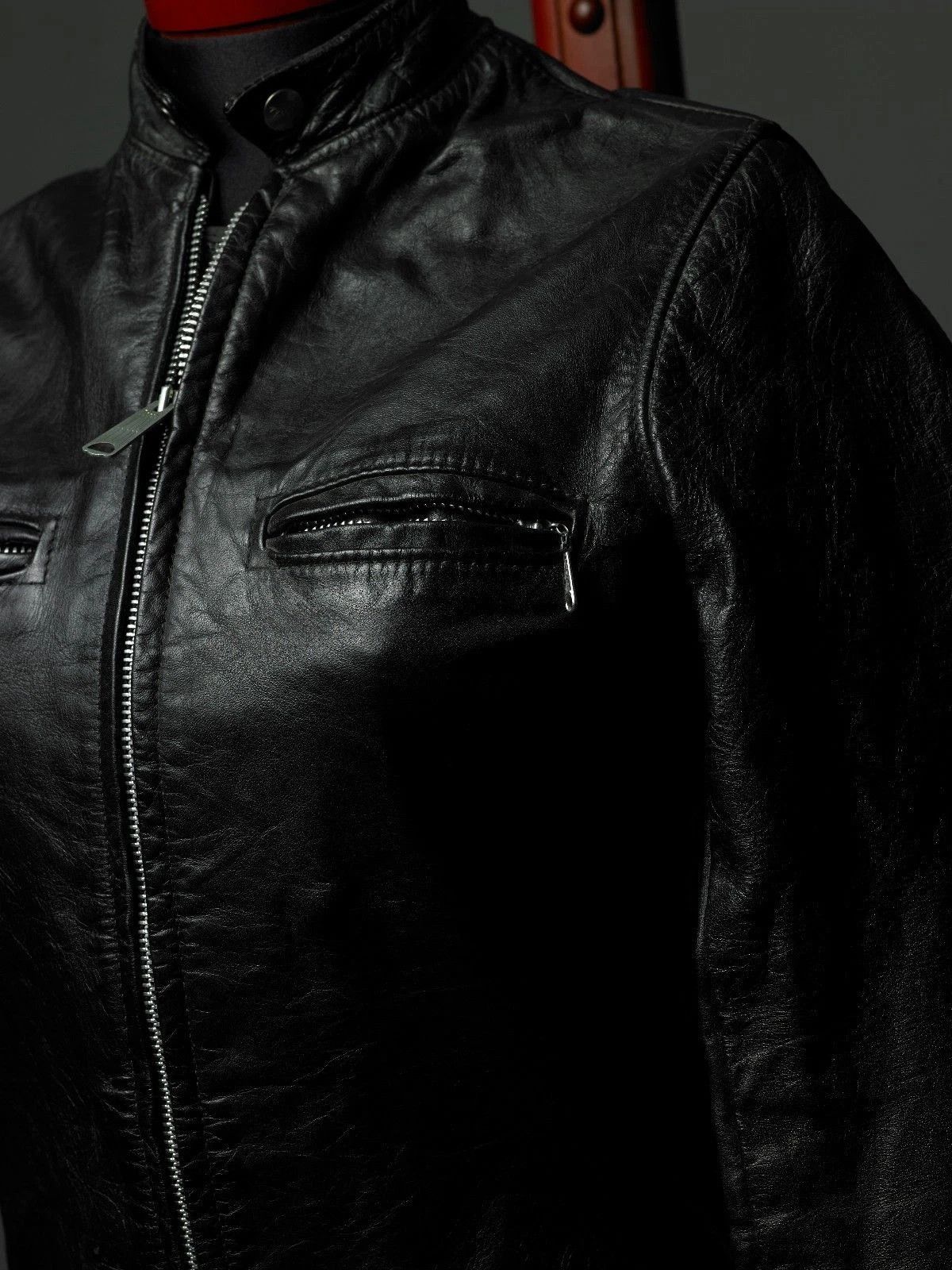 Brooks Vintage BROOKS Cafe Racer Steerhide Leather Jacket 60s Size XS / US 0-2 / IT 36-38 - 6 Thumbnail