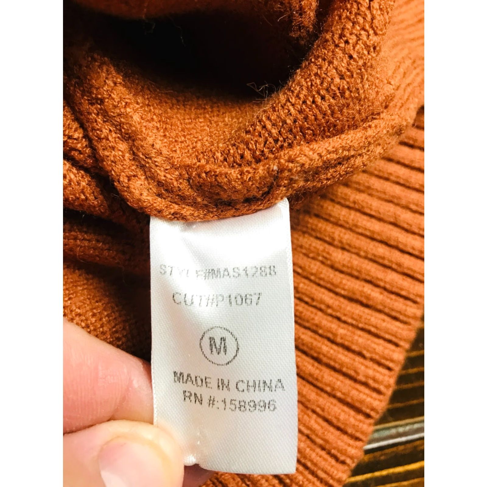 Vintage Aaron & Amber Sweater Women's Size Medium Brown Yarn Balls Pullover Size M / US 6-8 / IT 42-44 - 7 Thumbnail