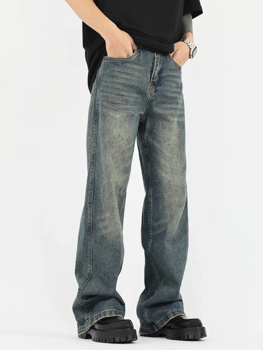 Japanese Brand × Jean Retro loose high street straight leg jeans Size US 32 / EU 48 - 6 Thumbnail
