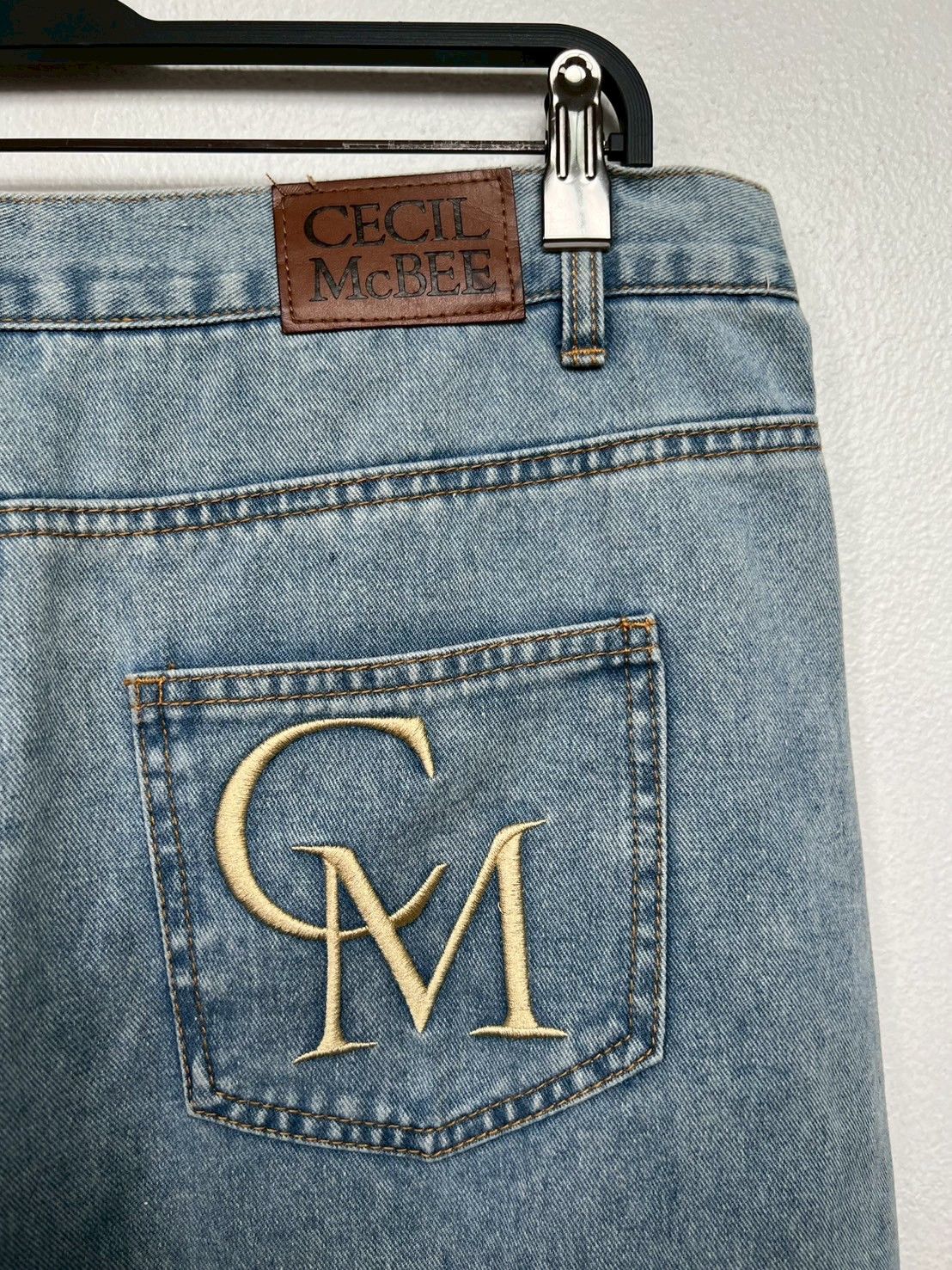 Vintage CECIL McBEE BAGGY WIDE LEG PANTS DISTRESSED Size US 35 - 7 Thumbnail